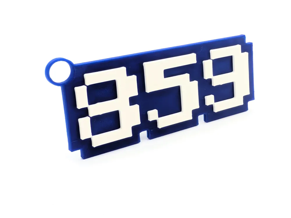 8-Bit 859 Area Code Keychain - Free 3D Print Model - MakerWorld