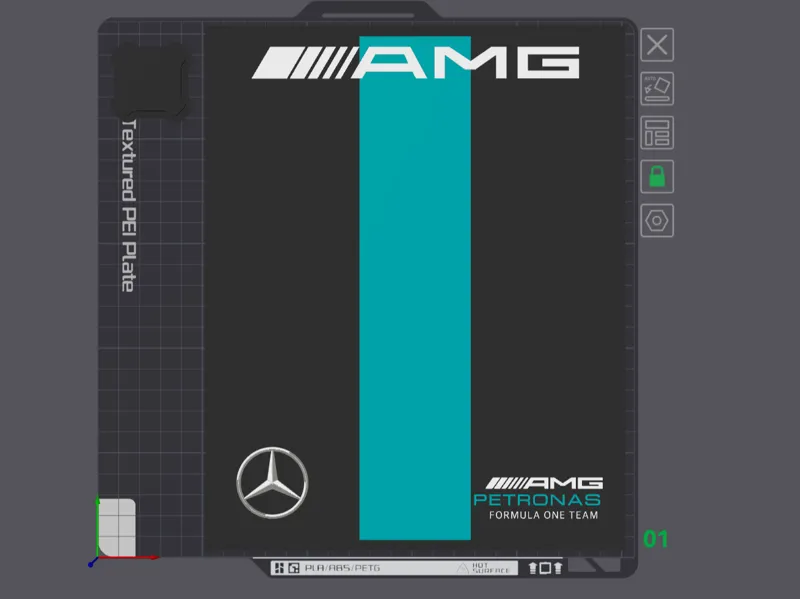 F1 hueforge AMG Petronas 250x200mm