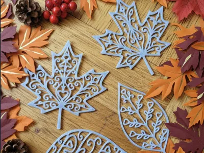 Heart Leaf Ornament Collection – Halloween / fall