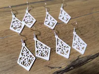 Boucles d'oreilles flocon de neige — photo 1