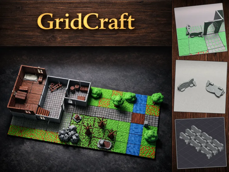 GridCraft – Broken Wall Set