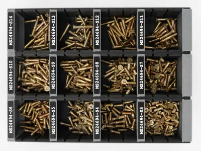 Grid10 60w40h Linear Screw / Bolt Bins