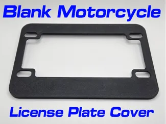 Motorcycle License Plate Cover Frame Blank