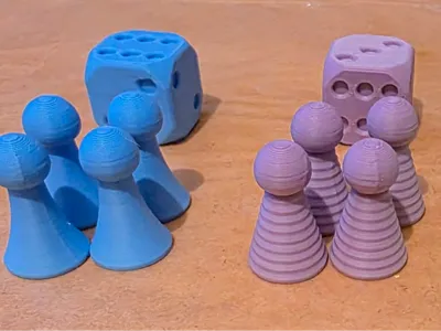 Game pieces and dice