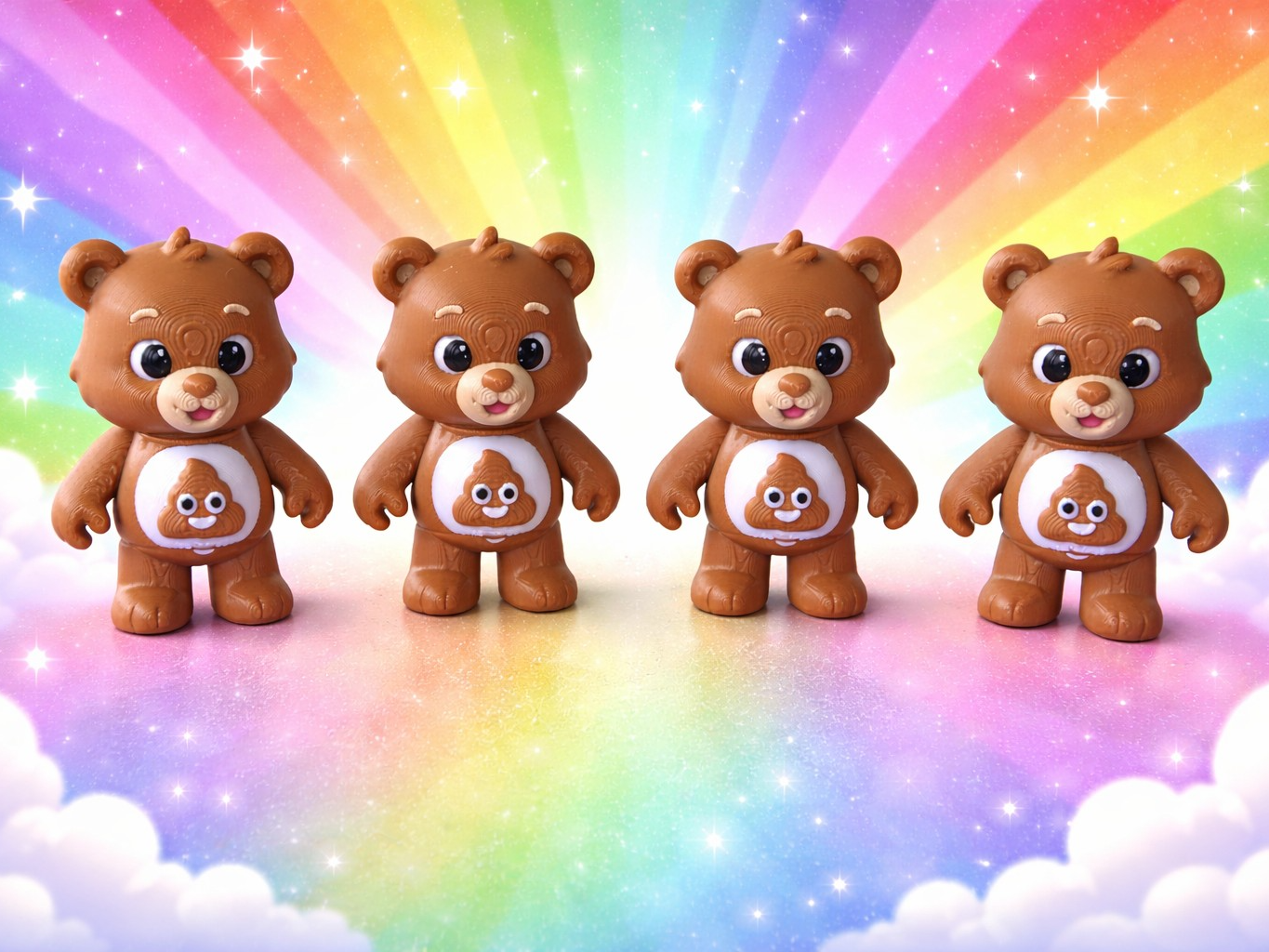 Carebear Emoji bear articulating carebear