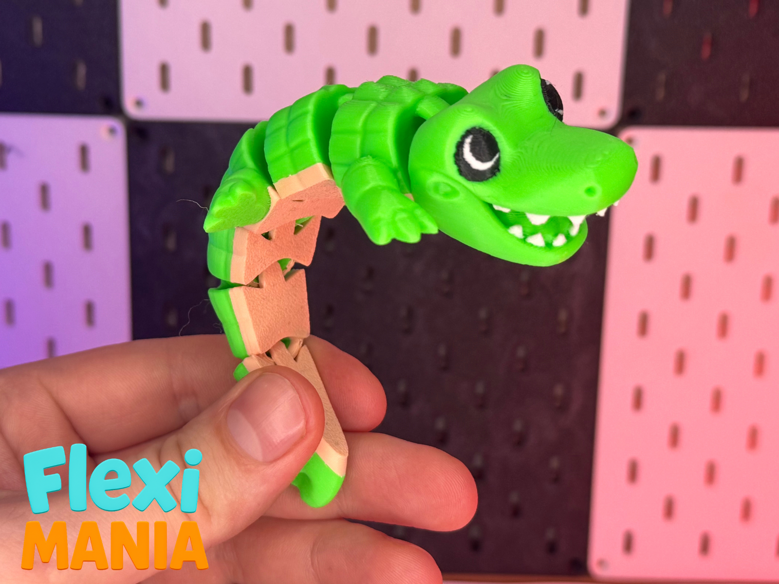 Articulated Flexi Crocodile – Print-in-Place Model