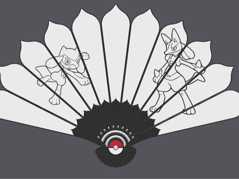 Eventail Lucario / riolu 