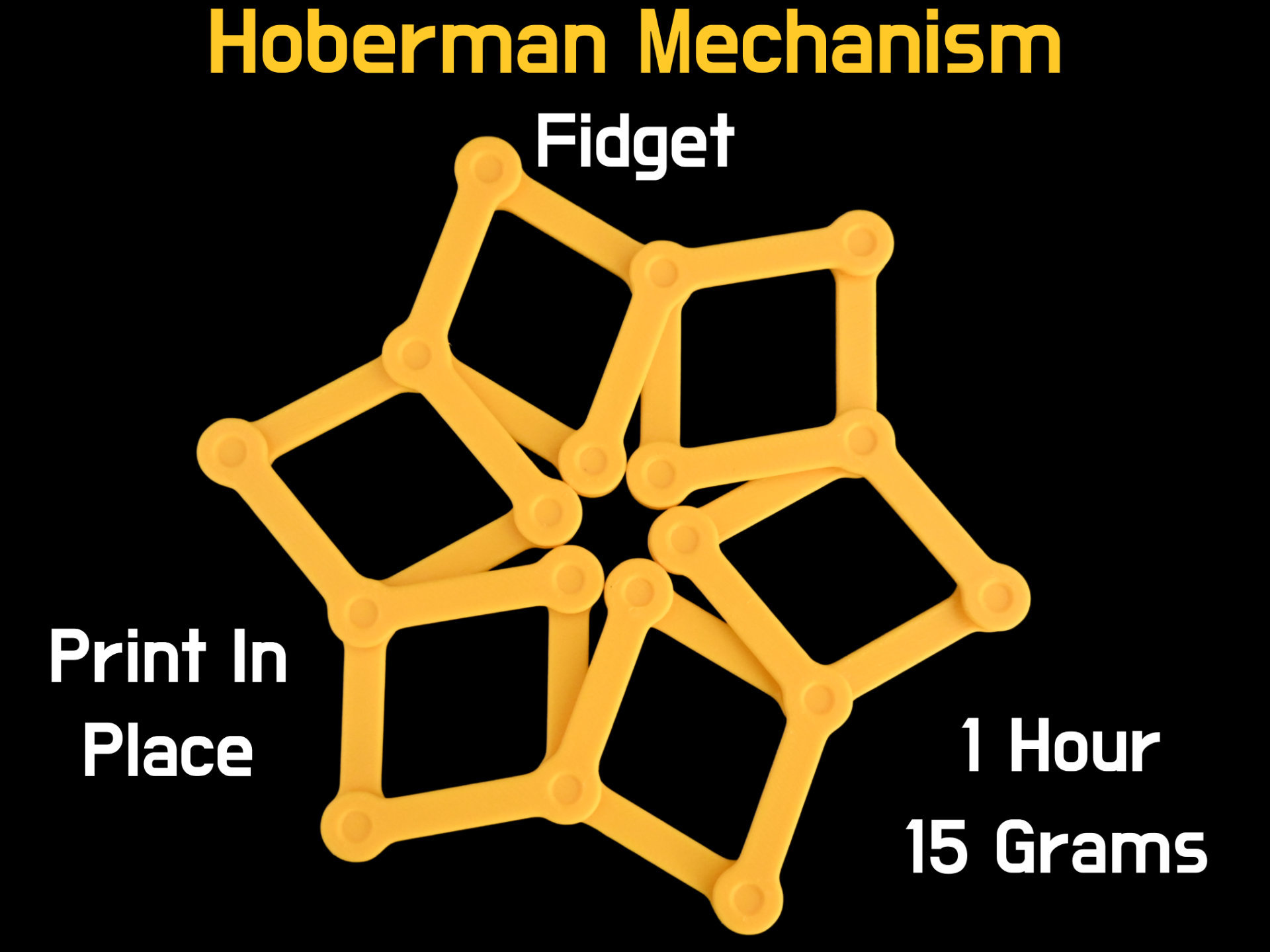 Hoberman Mechanism Fidget (Print in Place)