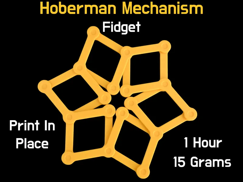Hoberman Mechanism Fidget (Print in Place)