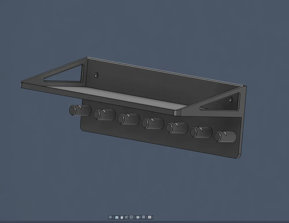 Key Rack 3d Key rack with shelf. - Free 3D Print Model - MakerWorld