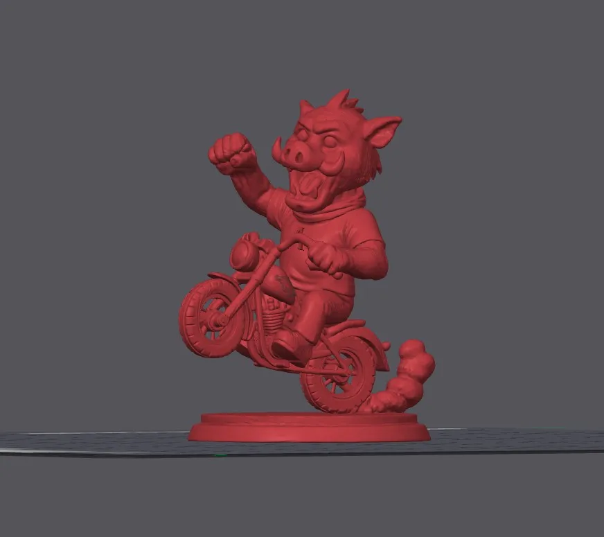Arkansas Razorback on Motorcycle by Willie McCoy MakerWorld: Download ...