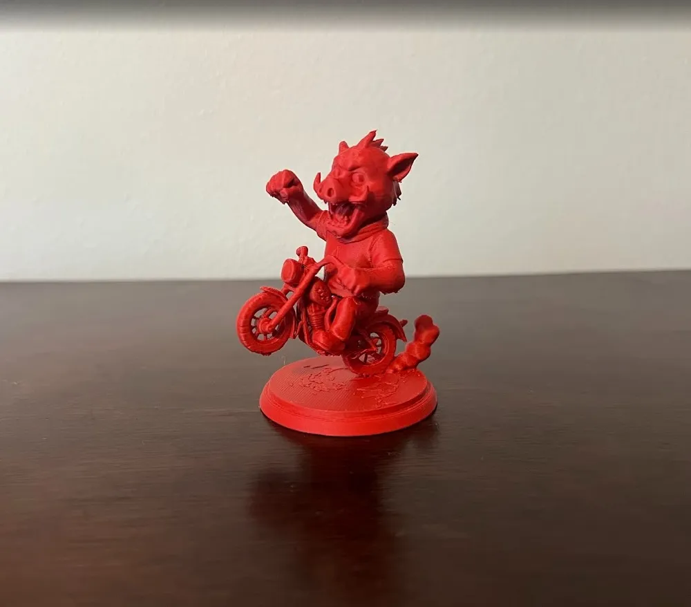 Arkansas Razorback on Motorcycle by Willie McCoy MakerWorld: Download ...