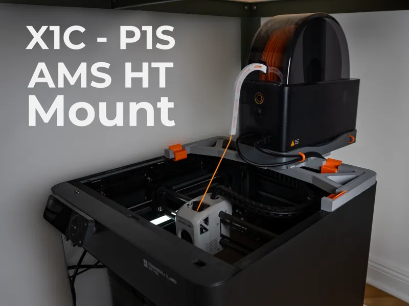 AMS HT Top Mount for X1C - P1S / TPU Bypass Mount