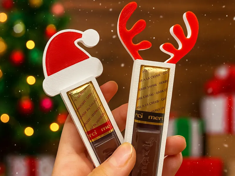 Christmas Merci Santa Claus and Reindeer