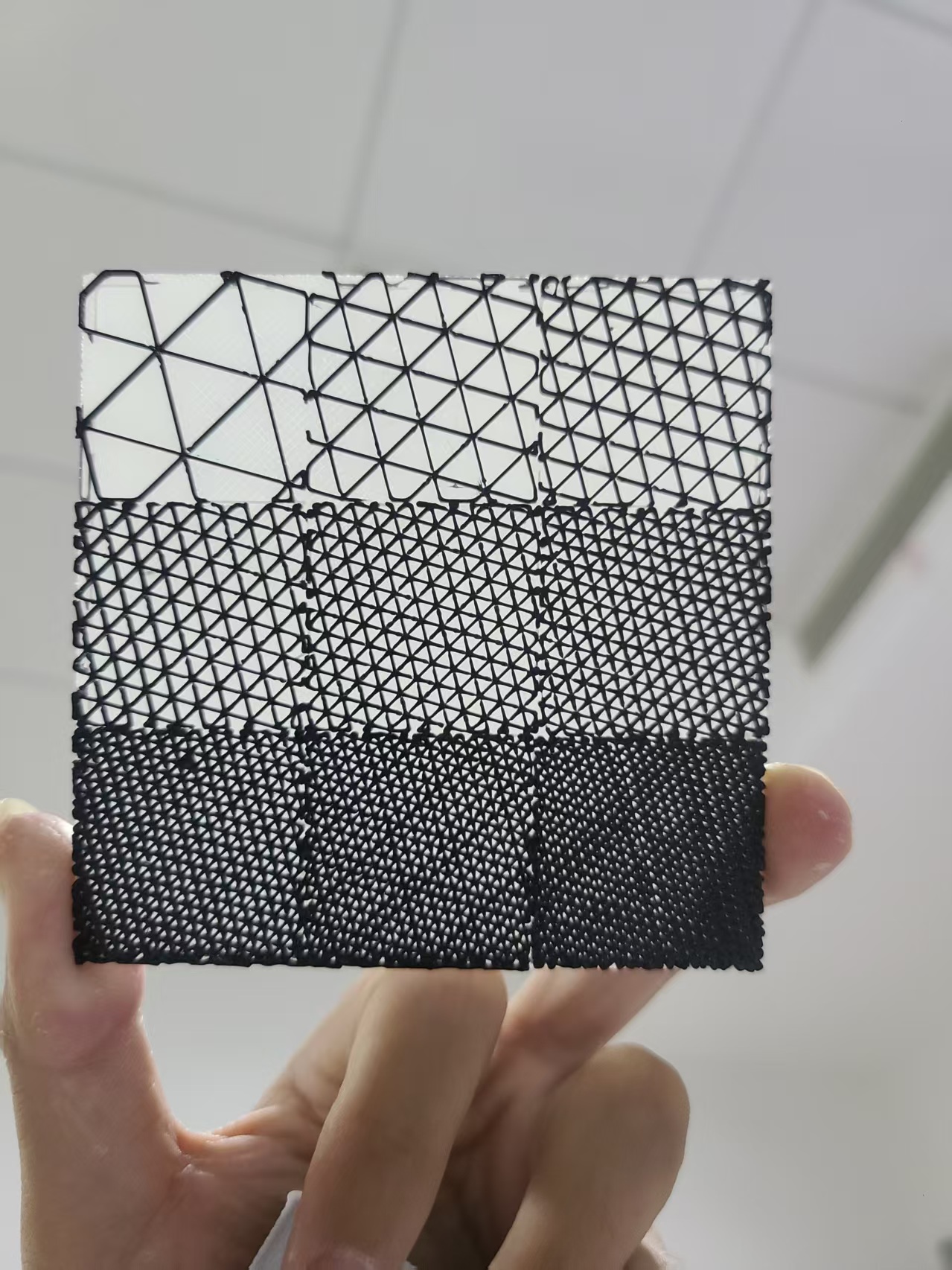 Miniatura 2 do modelo 3D 填充图案密度展示板，填充强度展示，填充展示