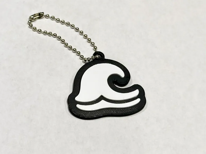 Wave Keychain – 2 Color Minimalist Charm