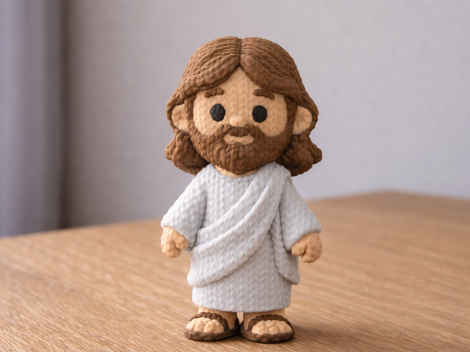 Knitted Jesus Figure – AMS & Single Color