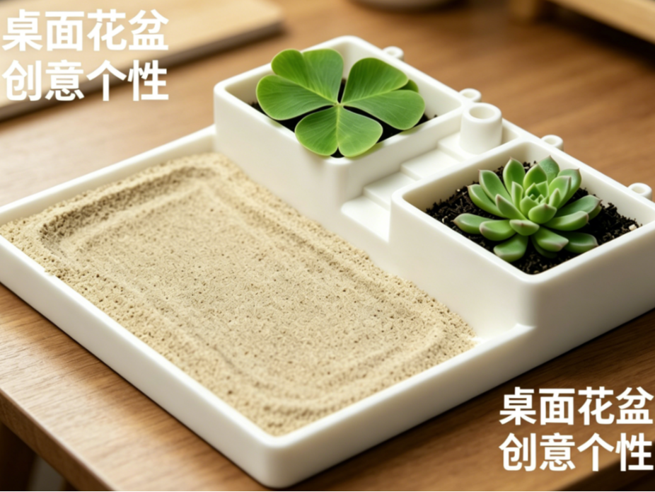 桌面创意花盆，适合养心的绝佳产品。