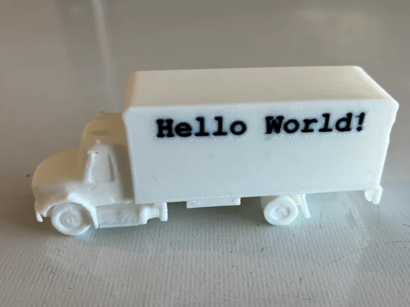 Box Truck with text