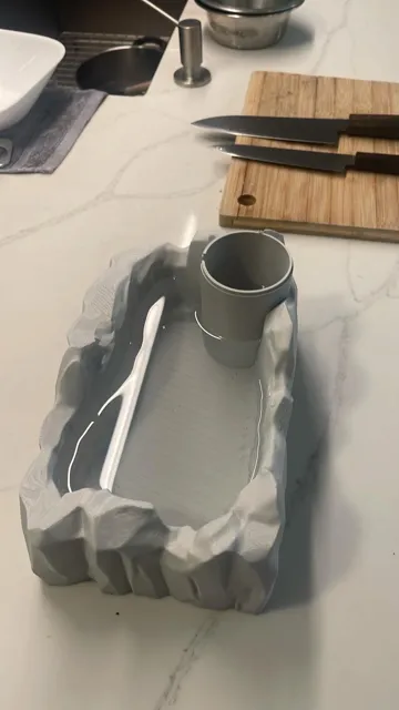 Modelo para impresión 3D: misty rock terrarium holds water — vista de referencia 3