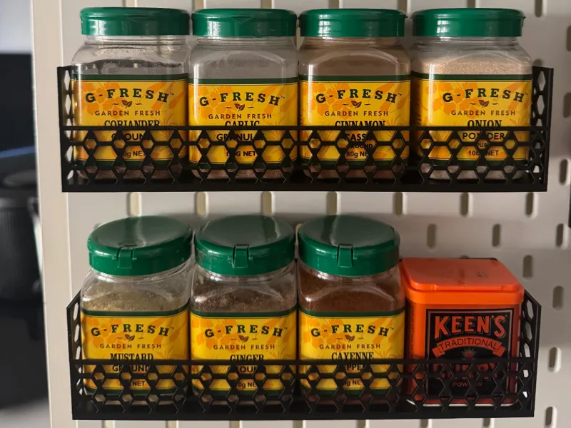 SKADIS Spice Rack Pegboard Pantry Door Organizer