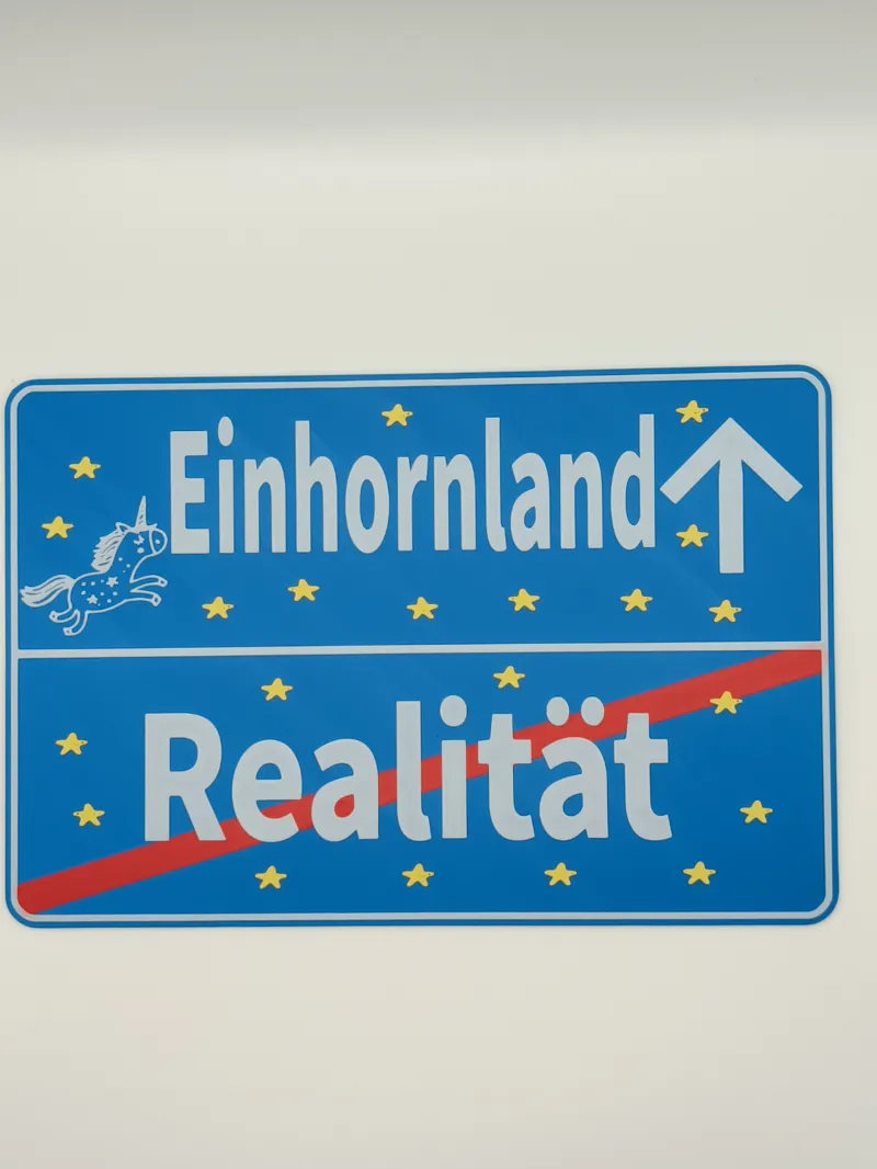 Schild Einhornland 250x167