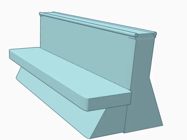 Obstacle fingerboard banc et barrière combinés