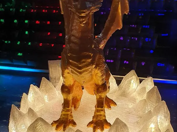 Dragon con base de luz
