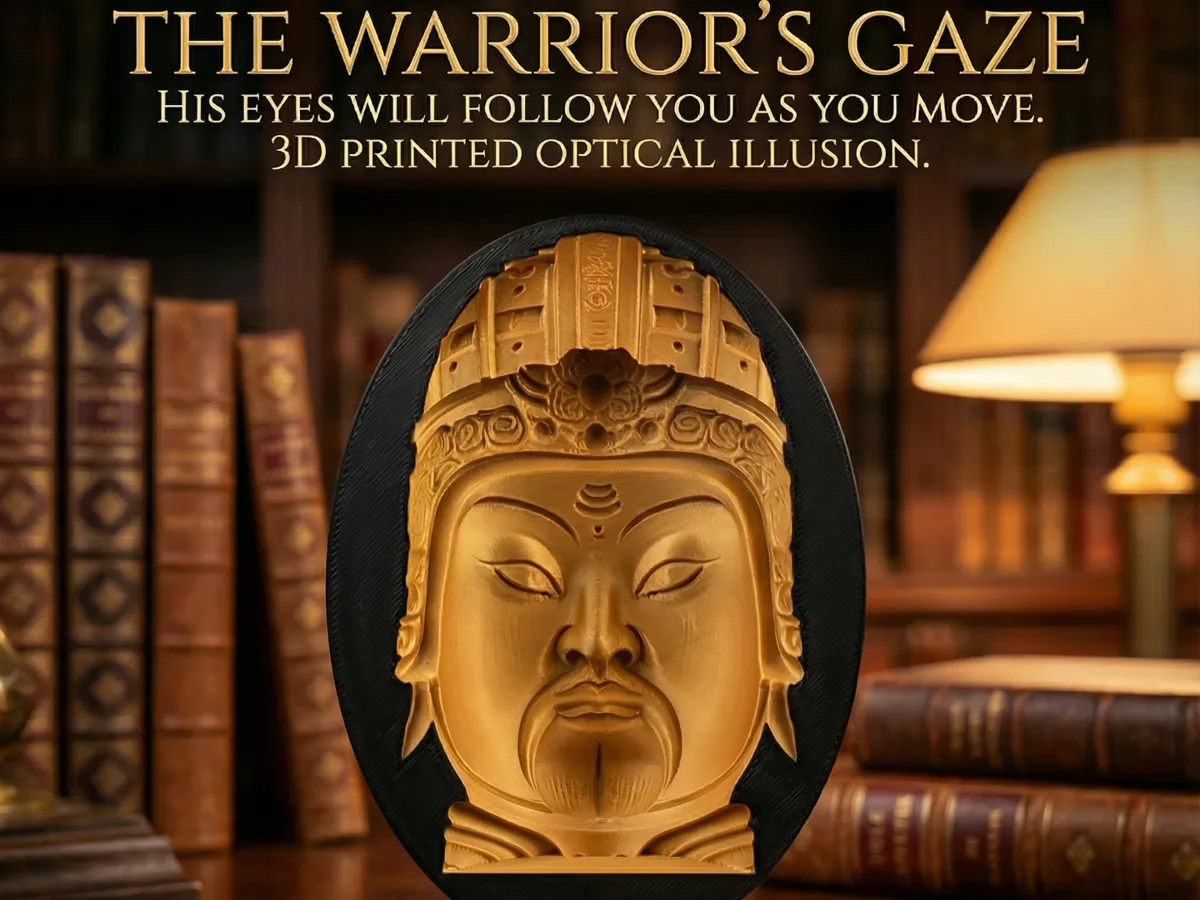 Illusion d'optique visage de guerrier