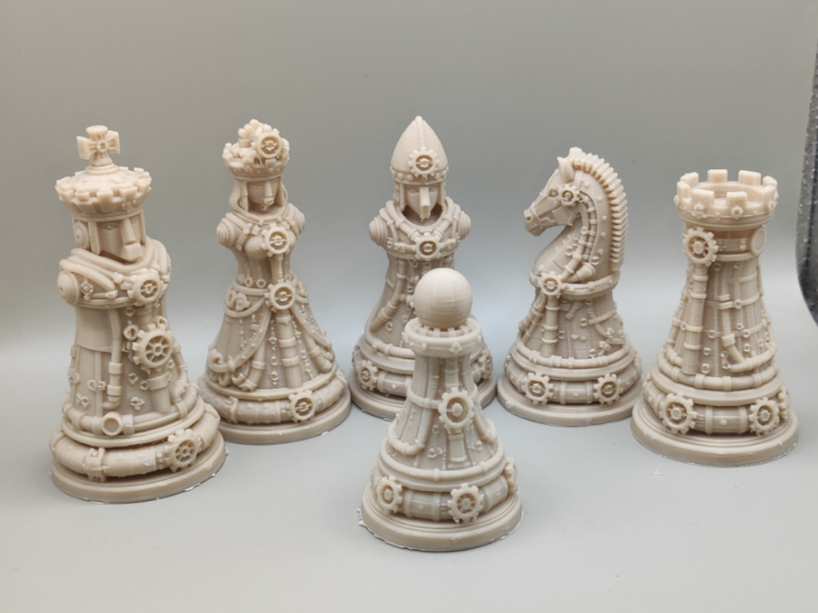 Steampunk metal CHESS set