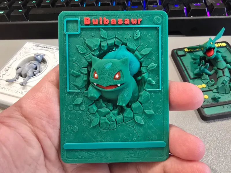 Bulbasaur 3D Effekt TCG Karte