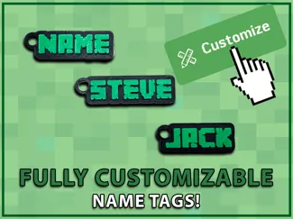 Custom Minecraft Keychain and nametag Generator