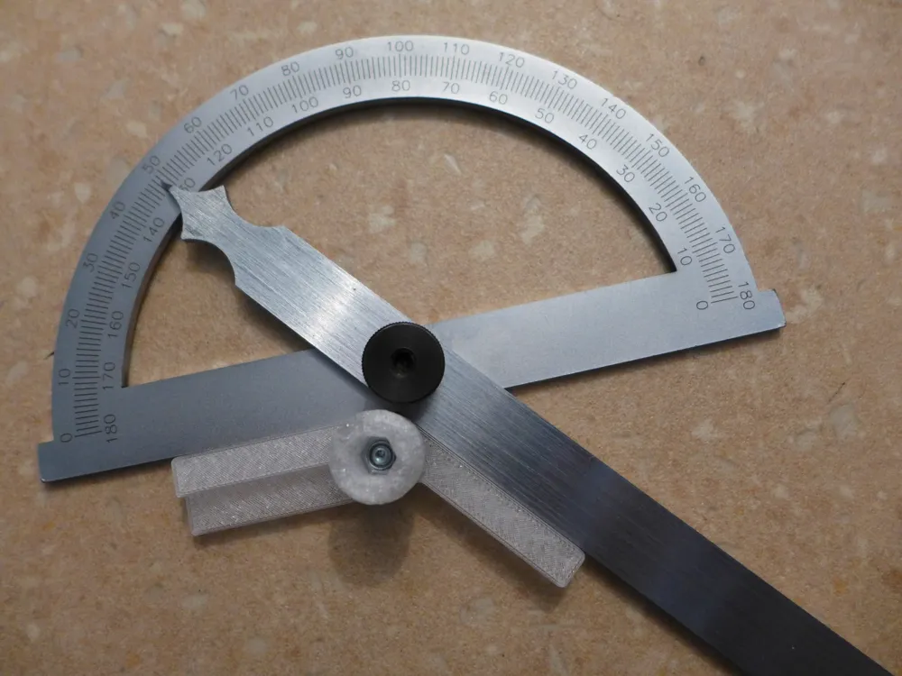 Unlablled Protractor Protractor for hard-to-reach angles - Free 3D Print Model - MakerWorld