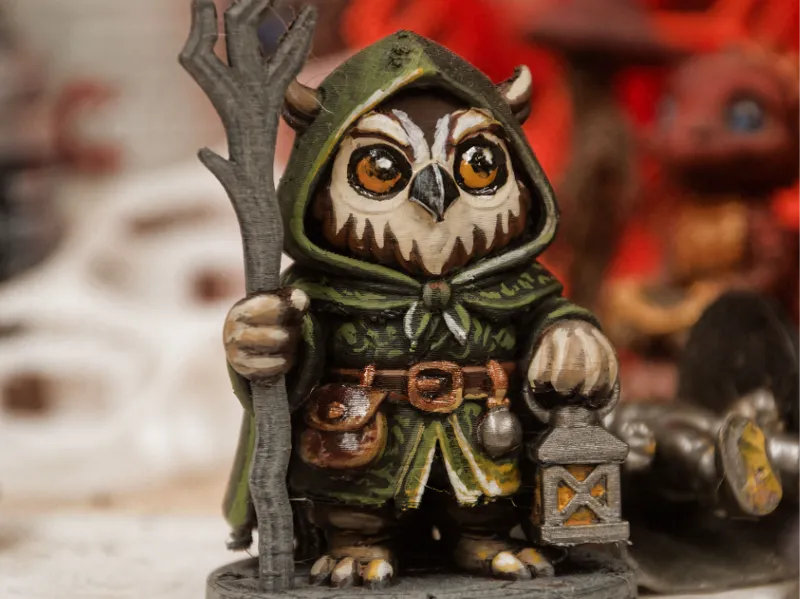 Owl DND Miniature – Chibi Fantasy NPC Character