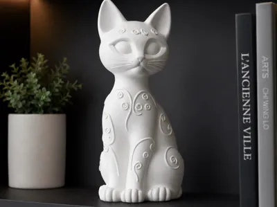 Decorative cat figurine
