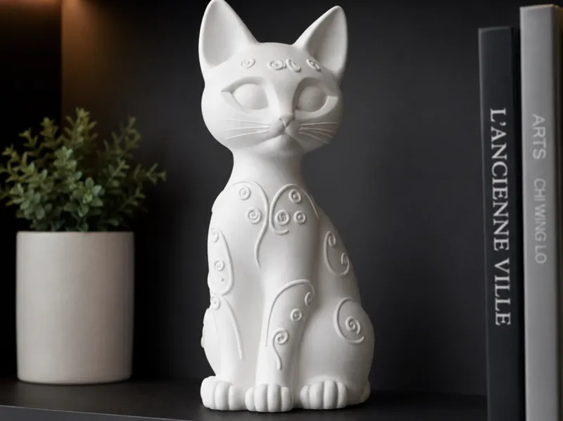 Statuette chat de décoration