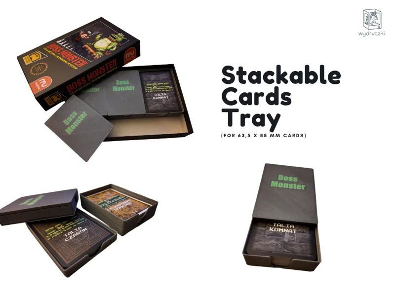Stackable Cards Tray (Boss Monster insert)