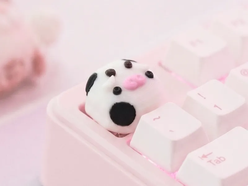 Cow keycap