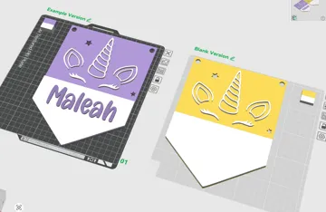 Letrero o emblema decorativo: Personalised Layered Unicorn Name Plaque — vista de referencia 4