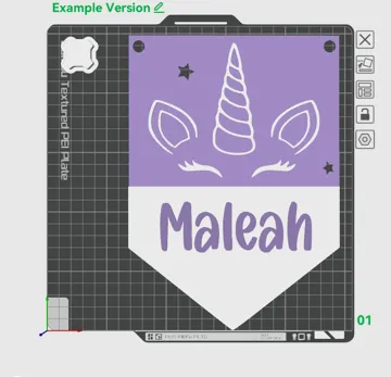 Letrero o emblema decorativo: Personalised Layered Unicorn Name Plaque — vista de referencia 5