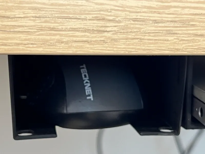 under-desk mouse support