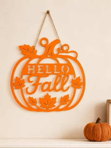 Adorno temático: Hello Fall Pumpkin Wall Decor — vista de referencia 2