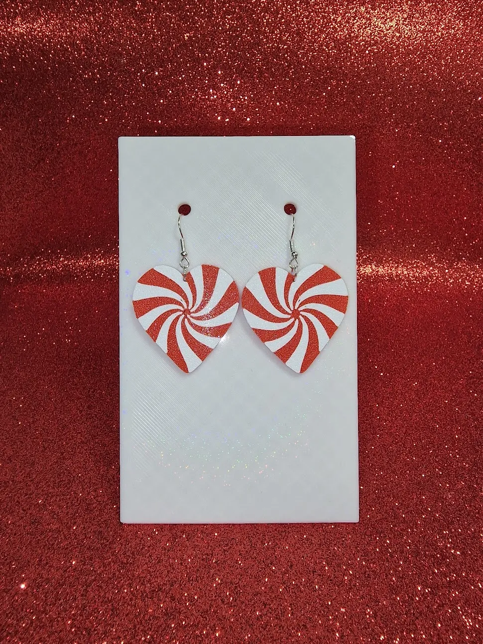 Candy heart earrings view 2