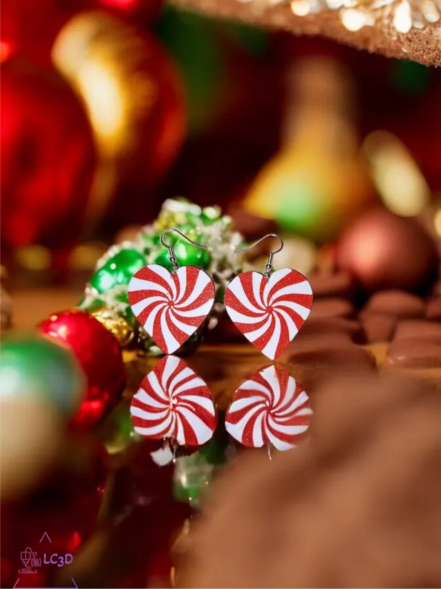 Candy heart earrings