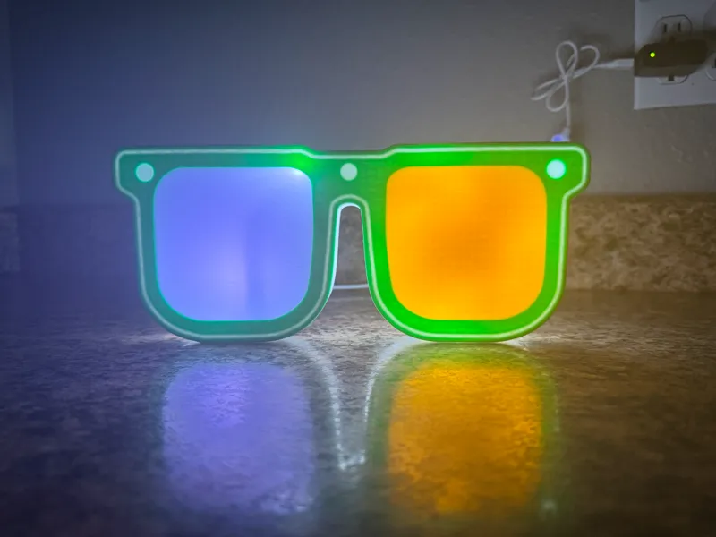Mardi Gras Sunglasses Light Box