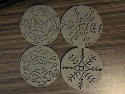 Snowflake Coasters (4-pack)