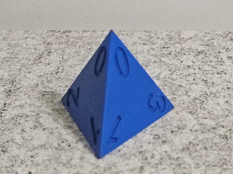 Four sided dice D4