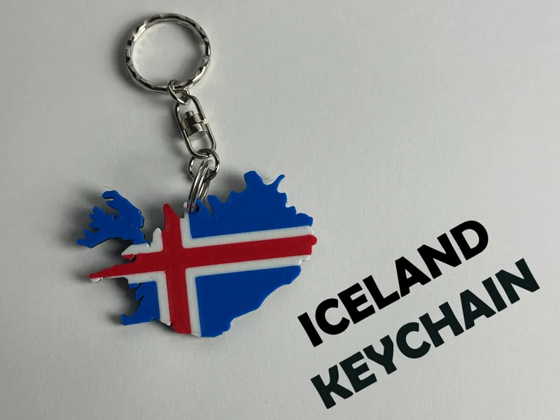 Iceland Keychain – Country Silhouette