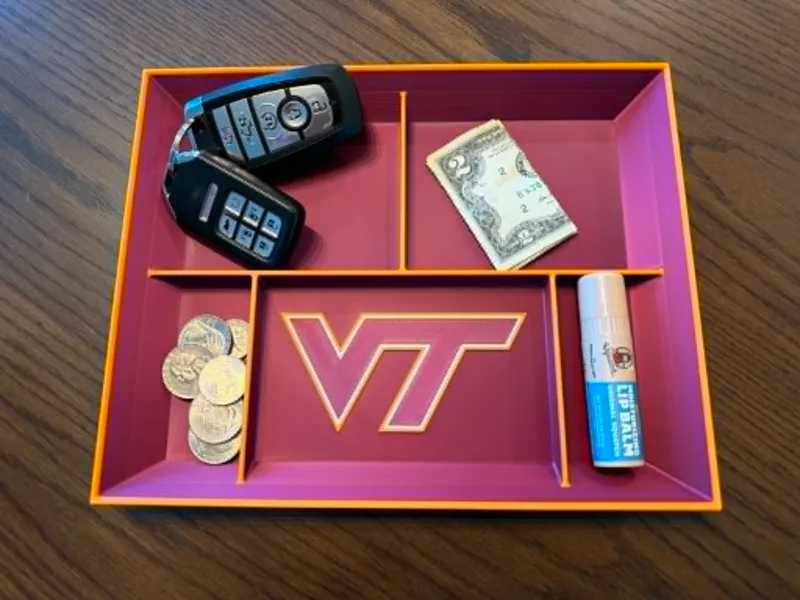 Virginia Tech Hokies ~ EDC Dump Tray Organizer