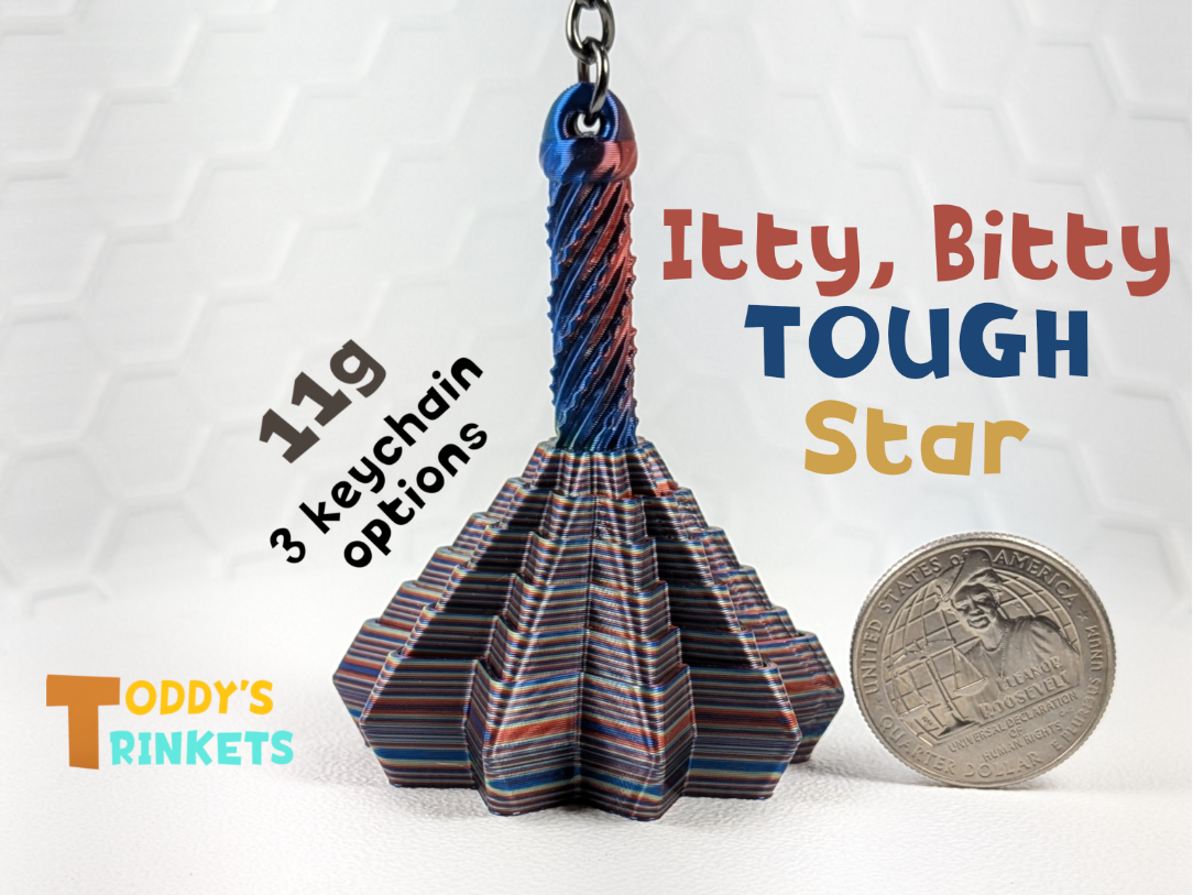 Tiny, TOUGH, Sensory Star w/ Handle (Keychain)
